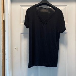 Black T-Shirt Criss Cross Detail